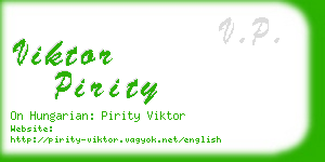 viktor pirity business card